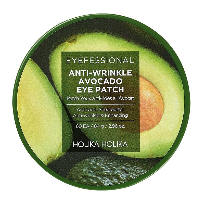 Holika Holika Eyefessional Anti-Wrinkle Avocado Eye Patch – raukšles glotninančios paakių kaukės